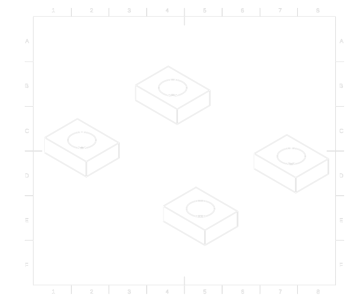 4x Square nut M4